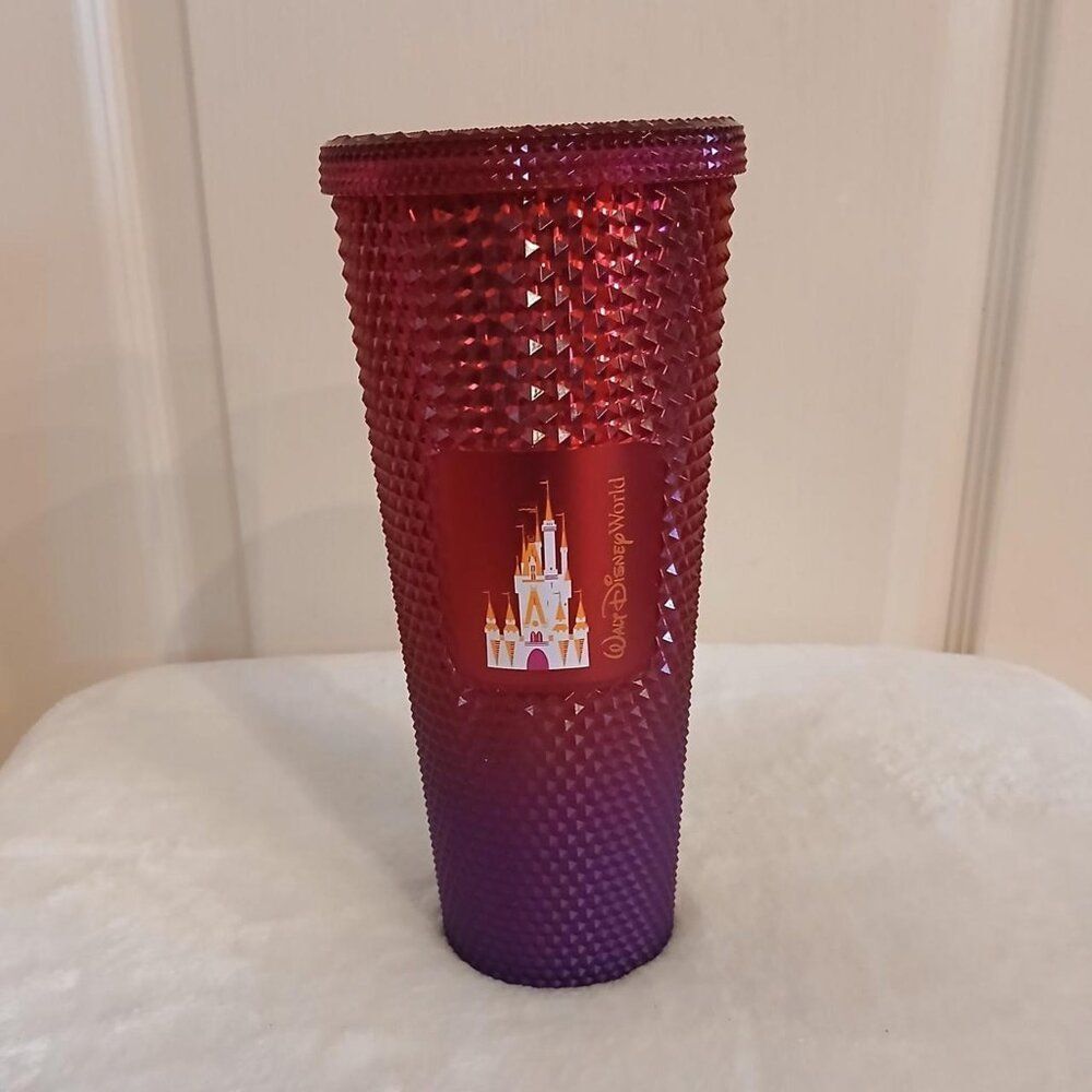 Walt Disney World Castle Geometric Starbucks Pink Purple Ombre 24oz Tumbler